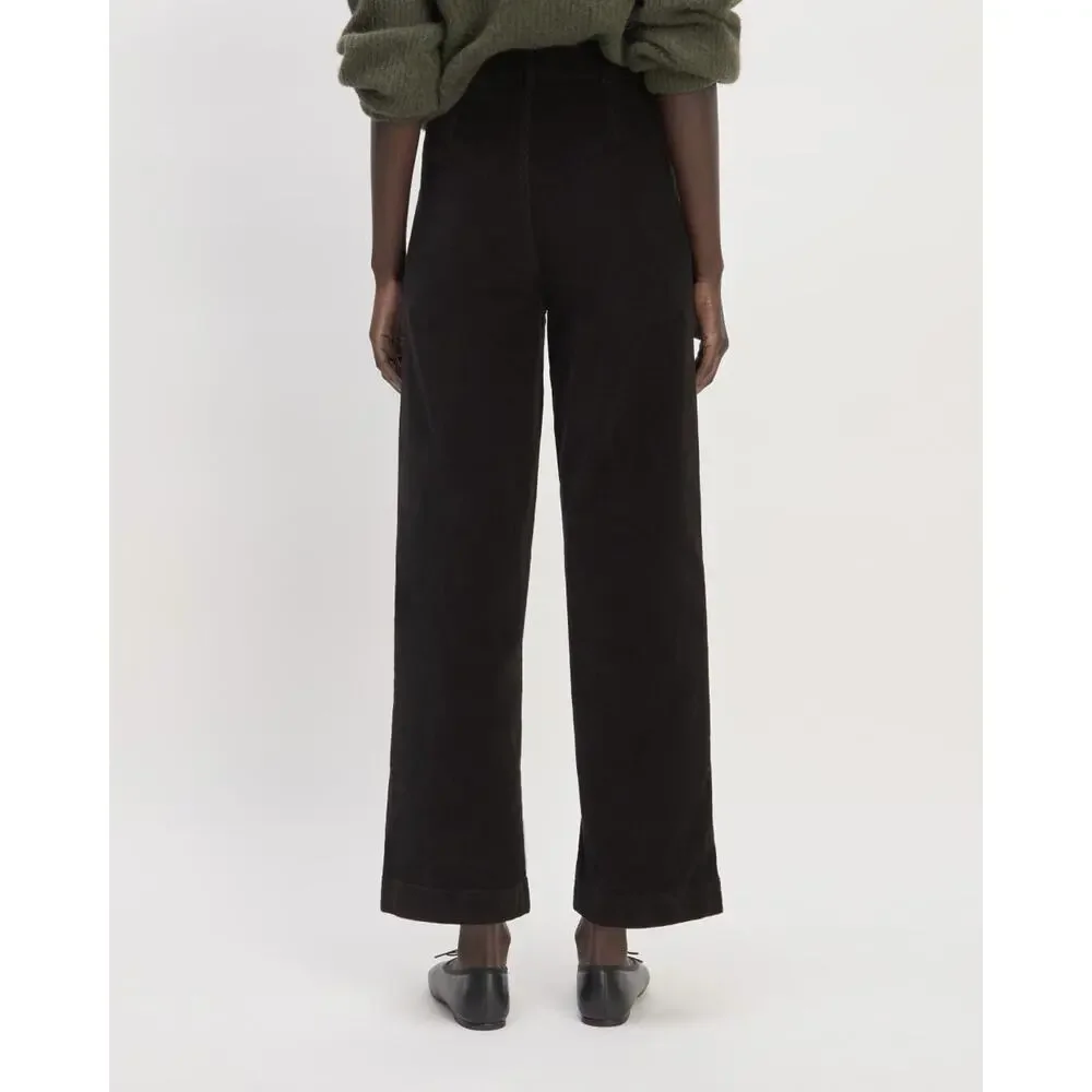 Everlane The Corduroy Wide-Leg Pant Black Size 10 High Rise Minimalist Modern
